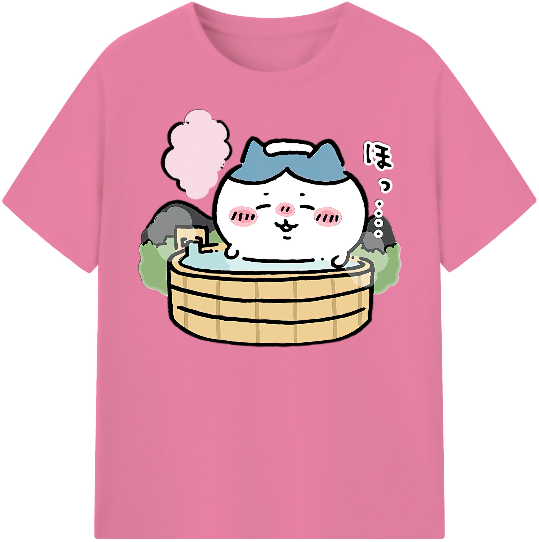 （画像用） ちいかわ ハチワレ Chii-kawa hachiware 綿100％半袖Tシャツ（フロントプリント）